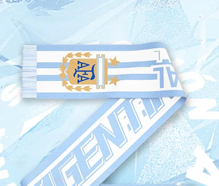 Écharpe de supporter officielle avec logo du champion de l'équipe nationale d'Argentine