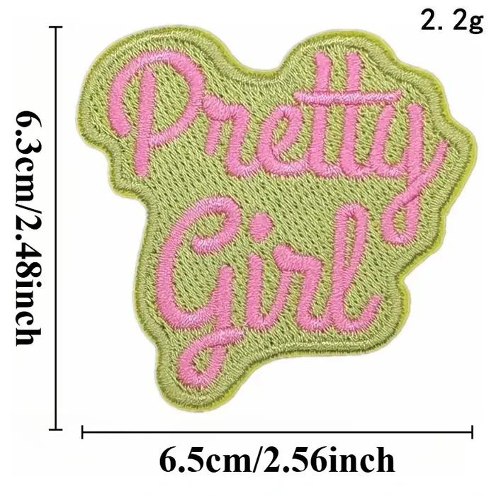 Lettres anglaises fille femme lèvres argent fer-on coudre broderie Badge patchs bricolage T-shirt chapeau sac à dos vêtements Appliques autocollant