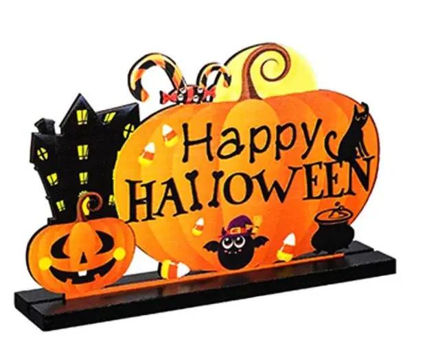 Décoration artisanale créative d'Halloween en bois