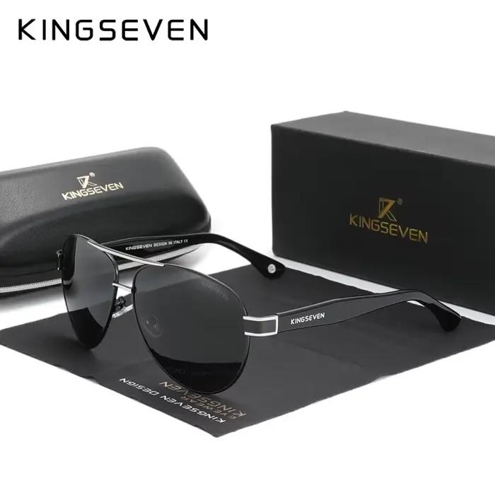 KINGSEVEN UV400 pilote lunettes de soleil hommes femmes polarisées UV400 mode crème solaire lunettes