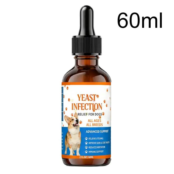 Gouttes naturelles anti-démangeaisons pour chiens 60 ml – Soin apaisant pour peaux irritées et sèches – Soins