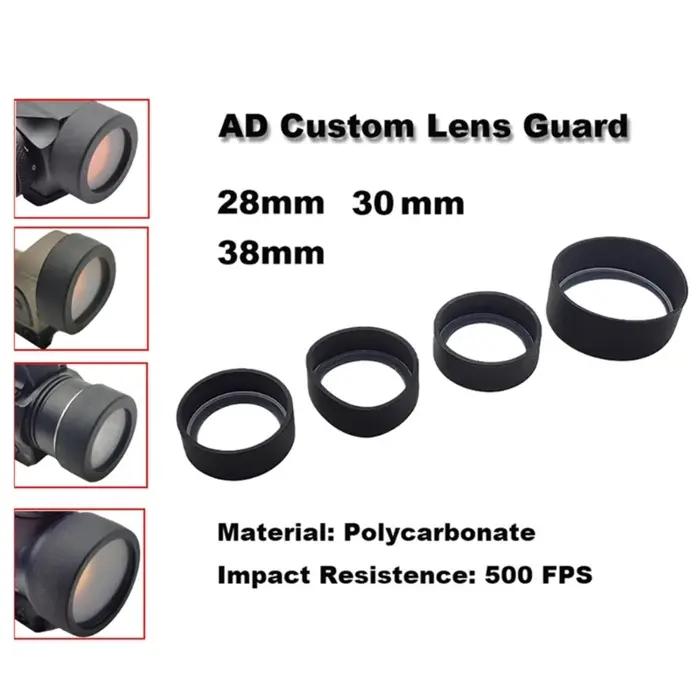Protège-lentille de lumière LED en polycarbonate robuste pour la chasse, garde-lentille, points de rougeur, couvercle de lunette de visée, protecteurs de lampe de poche occasions spéciales nocturne