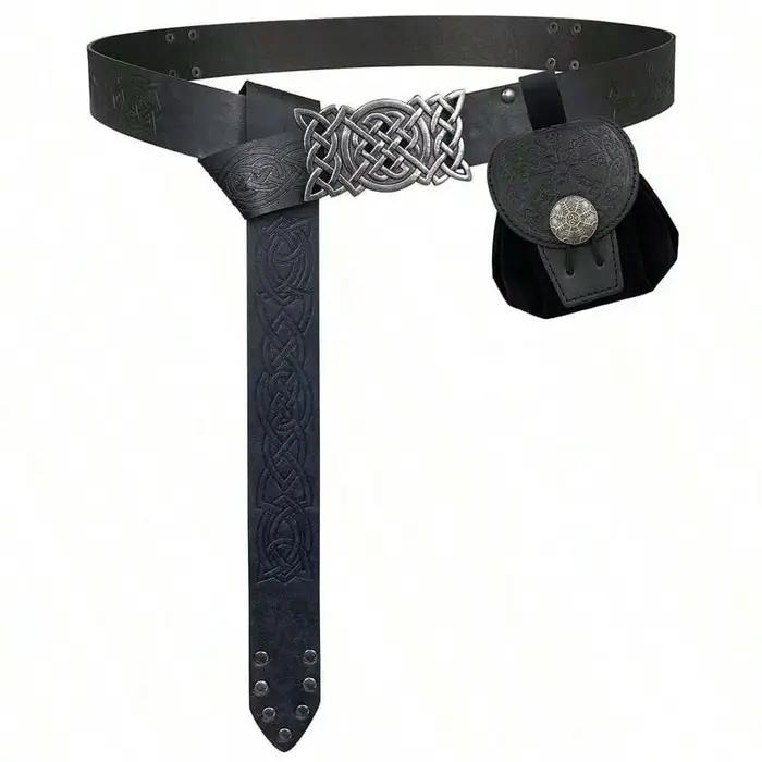 Ceinture Steampunk Style Punk Médiéval Solide en Cuir PU Pour Hommes et Femmes Occasions Spéciales Cosplay