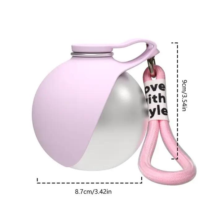 Bouteille d'eau portable pour chien 285 ml en acier inoxydable avec bol en silicone