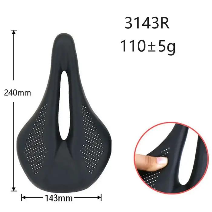 ELITAONE selle de vélo route/Mtb 240x143mm Rail rond en Fiber de carbone 7*7mm Super léger 89g