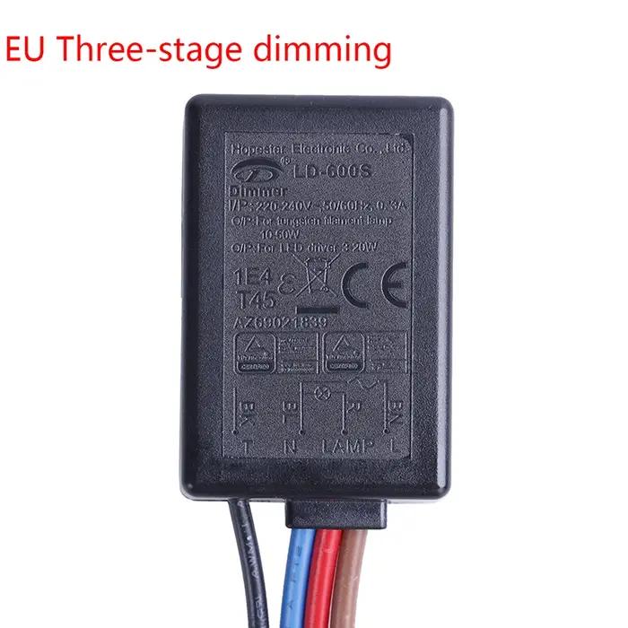 Gradateur intégré 25 ~ 150W de contact de doigt de 3 voies LD-600S pour la lumière de la lampe 3-25W LED de filament