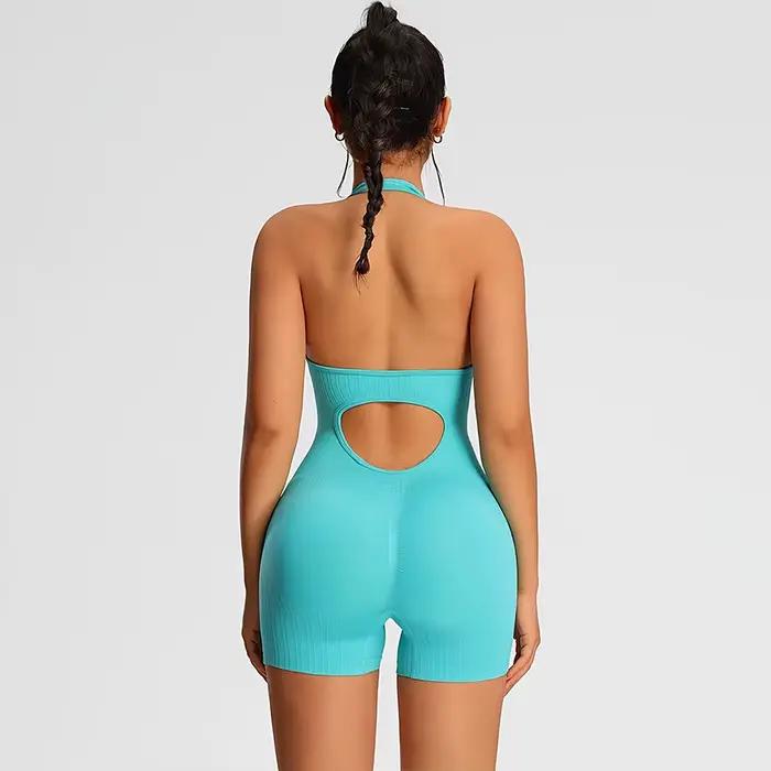 Barboteuses d'été vêtements de Sport femme Gym Combi-pantalons femmes combinaisons Sport Yoga vêteme