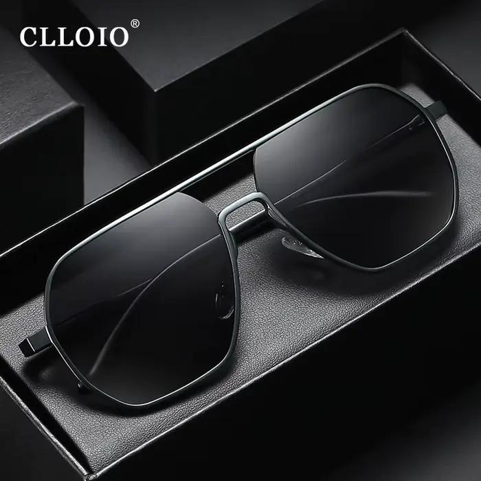 CLLOIO – lunettes de soleil photochromiques en aluminium pour hommes et femmes, polarisées, Anti-ébl