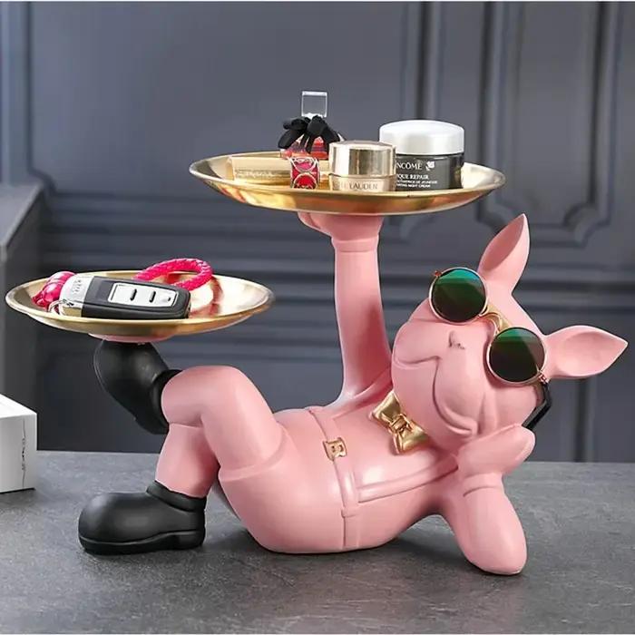 Décor de majordome bouledogue français Cool avec plateau