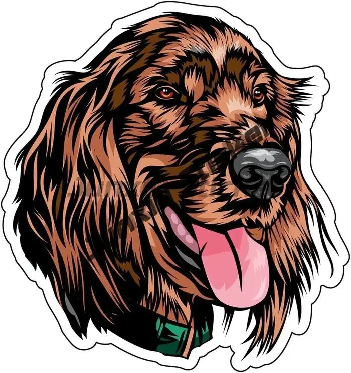 Autocollant de pare-chocs en vinyle Setter irlandais