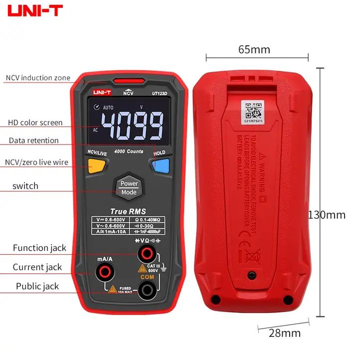 UNI-T циф umsой ums zarjon mультиğтр UT123D True RMS EBTN дисп Nuo© DC AC напже Dnesк те Uku Khu???ь
