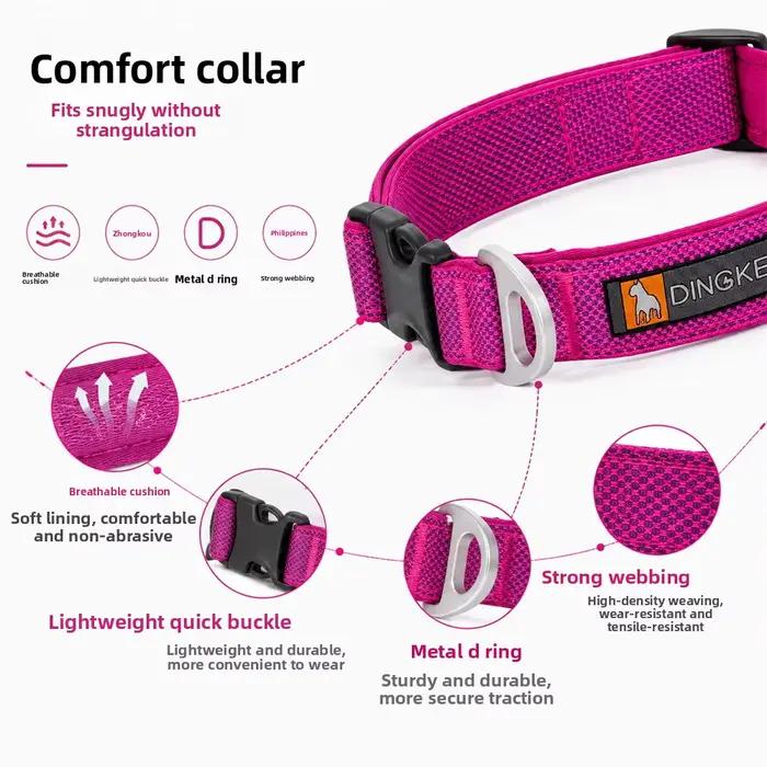 Nouveau collier pour chien, anneau de cou pour animaux de compagnie, pour chiens de taille moyenne et grande, anti-explosion, réglable, en nylon confortable