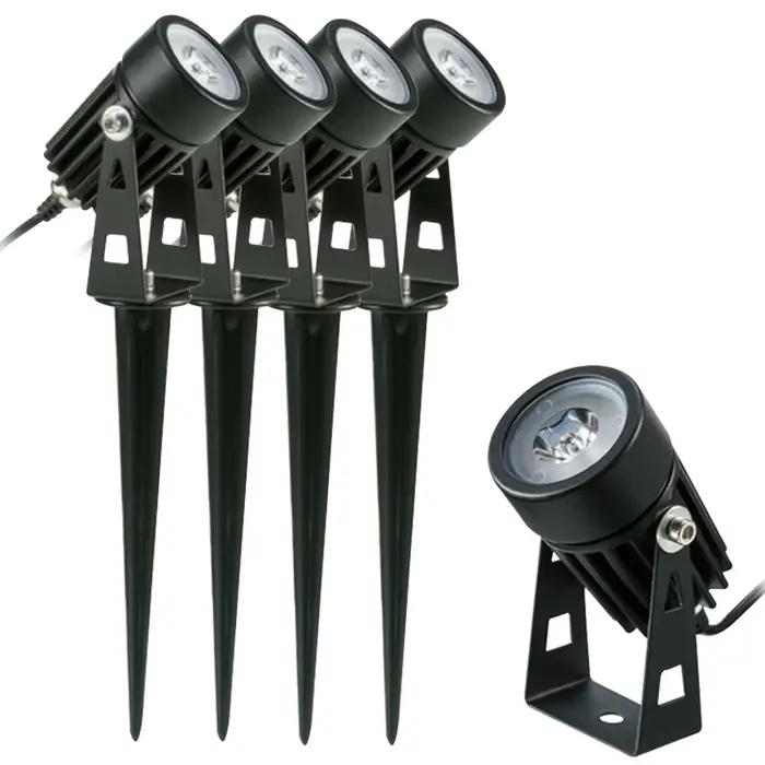 Spot lumineux LED imperméable avec pic, éclairage de paysage, idéal pour un jardin, un sentier, des
