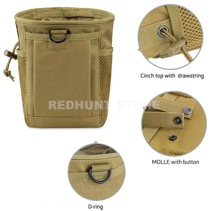 Pochette tactique Molle à cordon de serrage pour magazines, ceinture utilitaire réglable, étui de ha