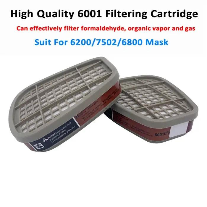 Filtres à cartouche 3M compatibles avec les respirateurs 6000 pour protection contre gaz et vapeurs organiques sécurité travailleurs exposés à substances chimiques