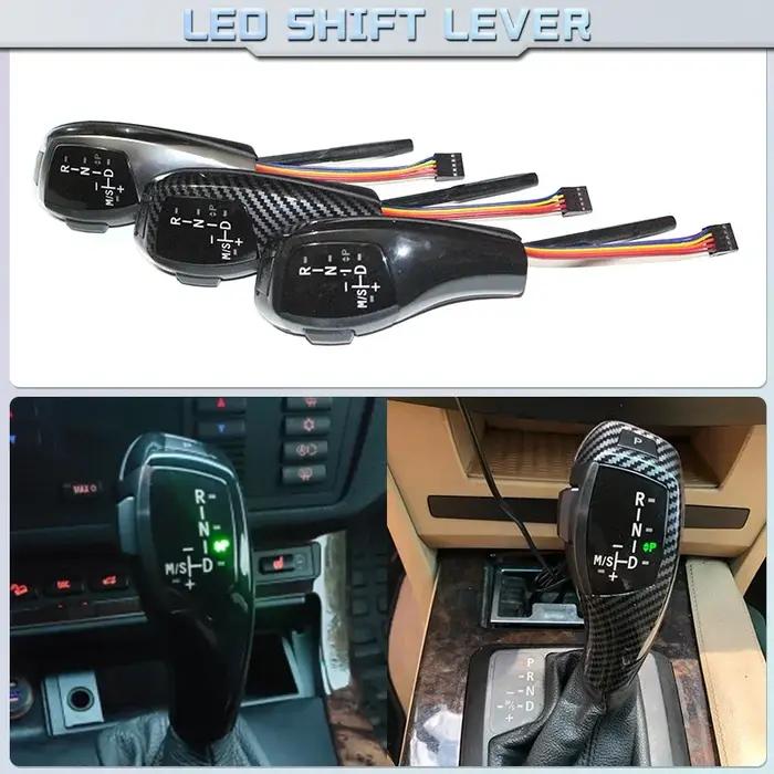 Pommeau de levier de vitesse LED, pour BMW série 1 3 5 6 E90 E60 E46 2D 4D E39 E53 E92 E87 E93 E83 X