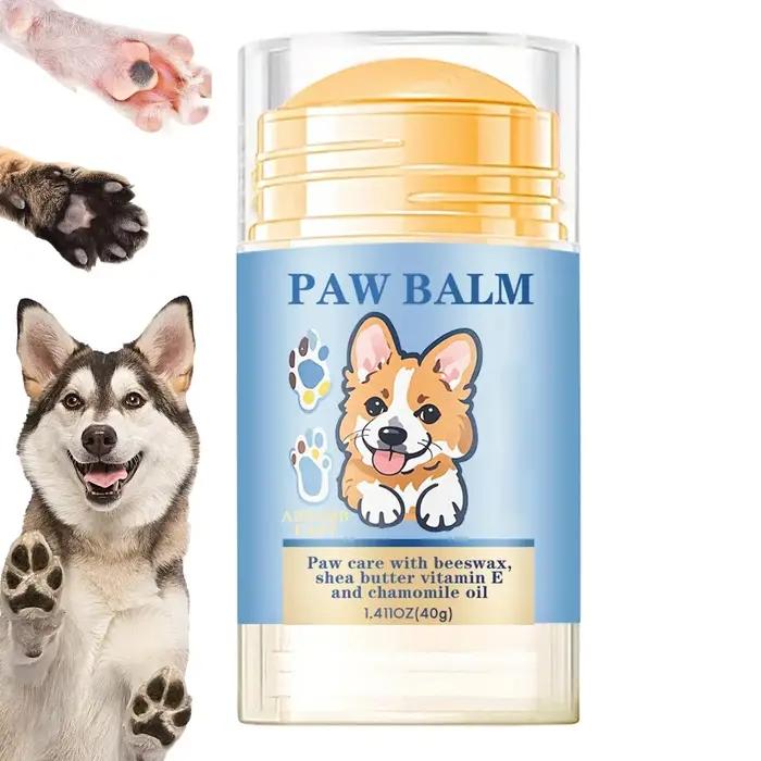 Baume pour pattes de chien 40g – Crème hydratante apaisante naturelle, sans danger pour la léchage,