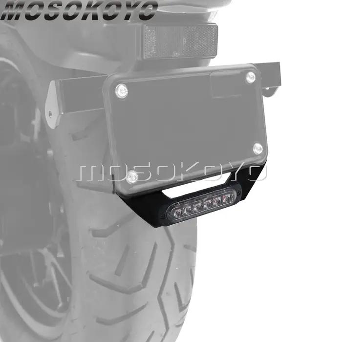 Feu arrière de moto universel LED B6, plaque d'immatriculation, feu auxiliaire, Flash en rafale, feu