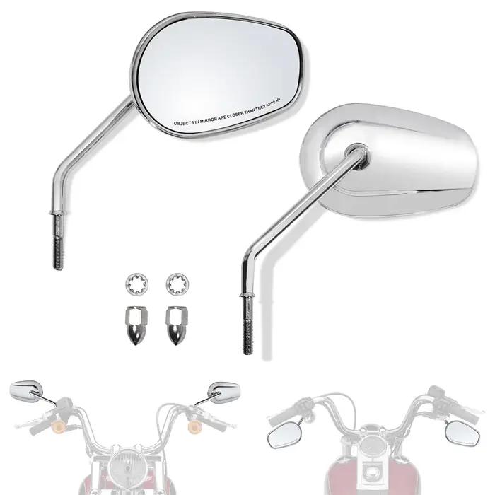 Rétroviseurs latéraux 8mm pour motos Pour Harley Honda Davidson Road King Street Glide Fat Boy Sport