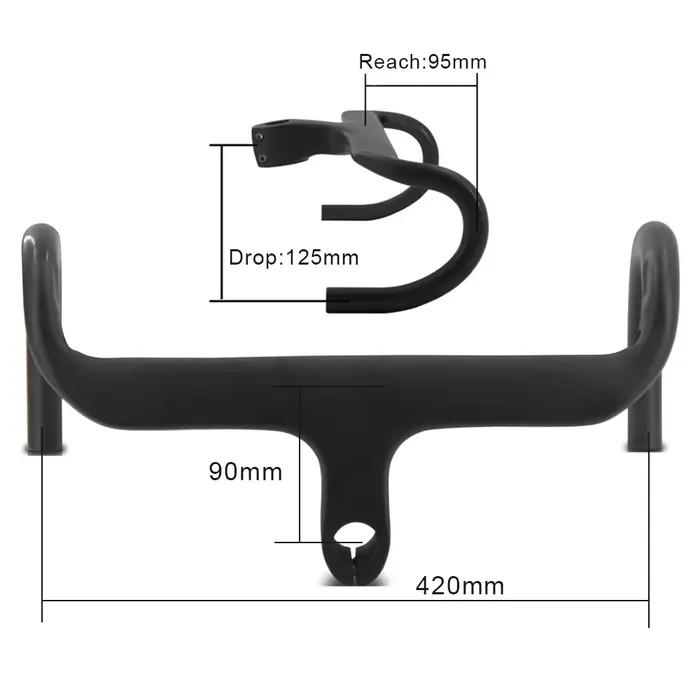 Guidon de vélo de route en carbone RXL SL intégré avec potence 1-1/8 pouces, guidon de route barre courbée, guidon de descente, guidon de course, guidon intégré, guidon de vélo de route complet en carbone, guidon de route en carbone, guidon de route léger, guidon de vélo de route design plat, guidon