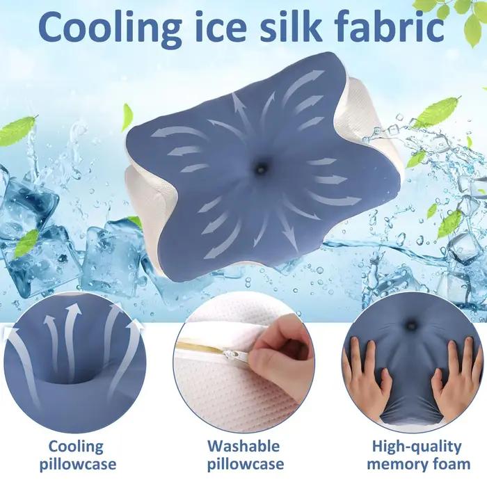 Oreiller cervical mémoire de forme ergonomique pour dormeurs dos et côté alignement spinal correct