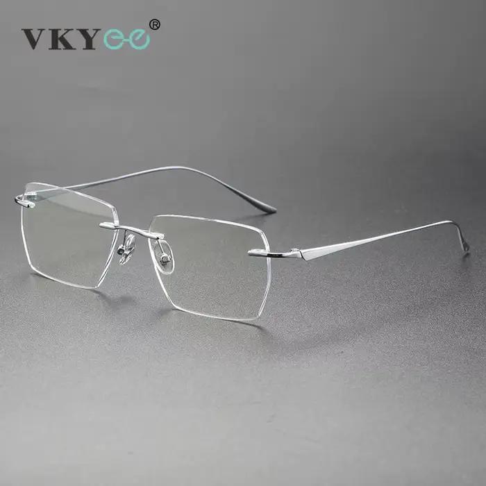 VICKY nouveau Business conception Simple sans monture pur titane lunettes femmes hommes lunettes opt
