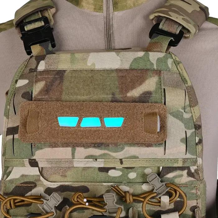 Pochette tactique en nylon pour bâtons lumineux camouflage fixation hook loop airsoft paintball homme toutes saisons