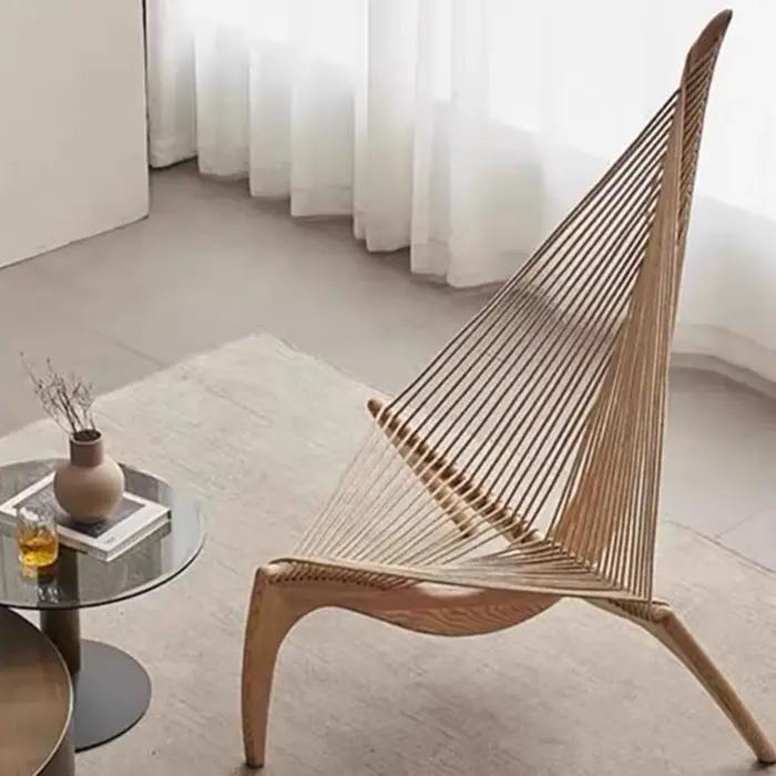 Chaises Nordiques Ultralégères en Bois Blanc pour Salon, Mobilier de Maison Moderne et Confortable