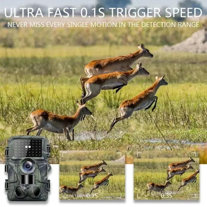Caméra de chasse 4K 60MP PR4000, étanche IP66, vision nocturne, caméra de surveillance de la faune, 34 LED, caméra de sécurité domestique