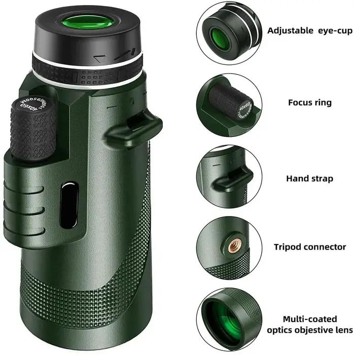 Télescope monocular 80X100 HD longue portée 8000m avec trépied - zoom puissant chasse camping extérieur