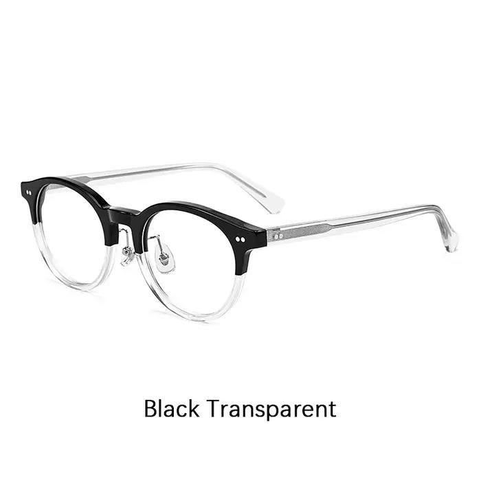 Monture de lunettes vintage ronde en acétate pour hommes et femmes