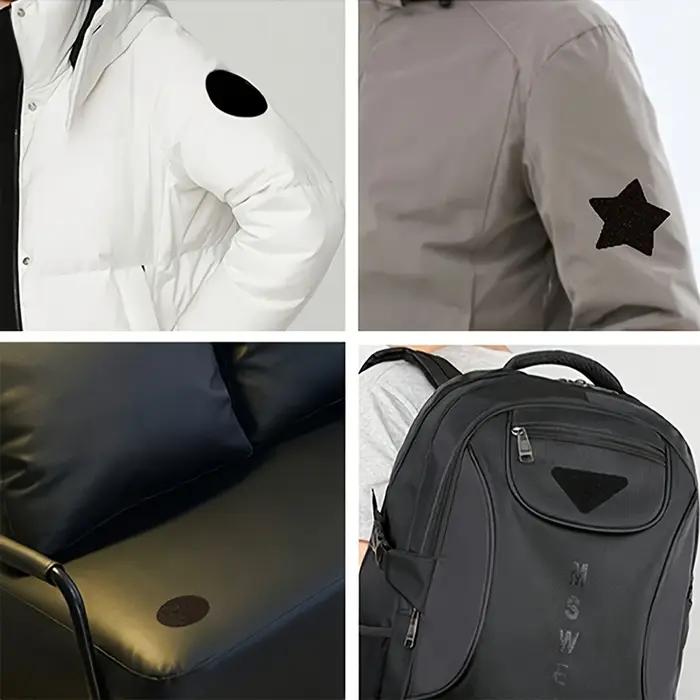 Ensemble de patchs de réparation de vêtements autocollants noirs pour réparer et embellir doudounes et autres articles de mode occassions spéciales