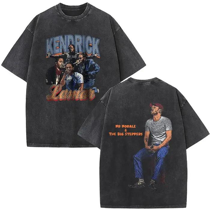 Lavé Vintage rappeur Kendrick Lamar Album Merch T-shirts vêtements pour hommes Hip Hop rétro surdimensionné T-shirt mode