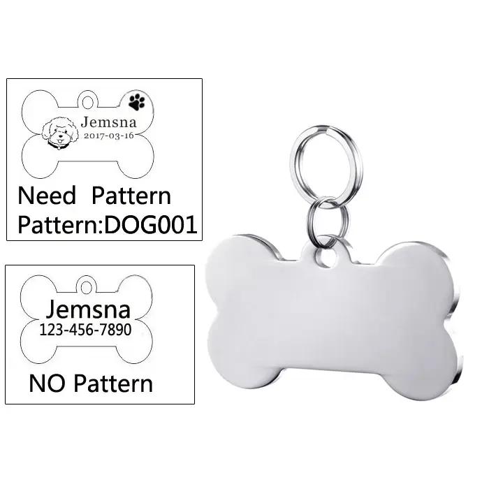 Étiquette d'identification pour chien et chaton, gravure gratuite, accessoires pour animaux de compa