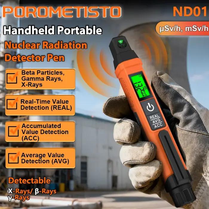 Détecteur de rayonnement nucléaire portable ND01 avec alarme sonore/lumineuse
