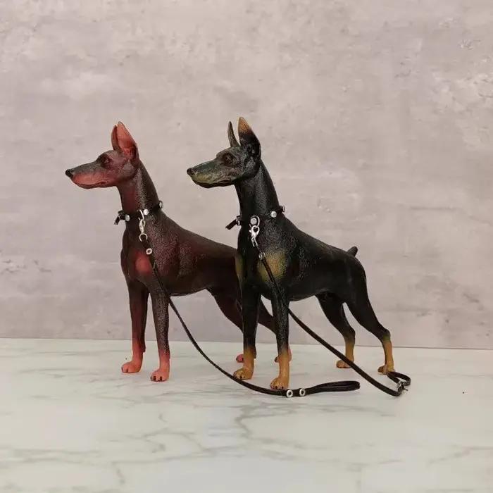 Modèle d'animal de simulation Doberman, chien soldat 1/6, accessoires de scène et accessoires pour figurines d'action de 12 pouces, ornements
