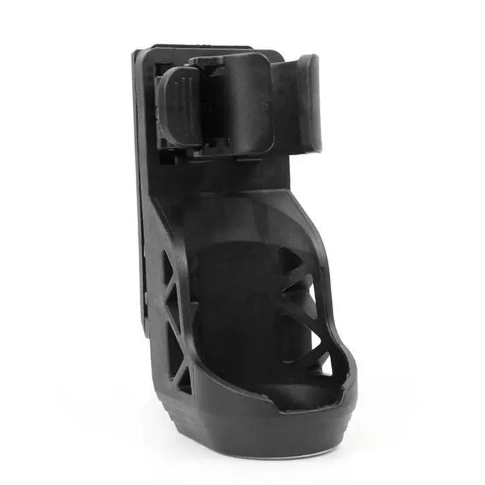 Tactique 360 ° Étui rotatif pour lampe torche avec système de verrouillage latéral à levier, compatible avec la plupart des lampes torche, en plastique, à déconnexion rapide