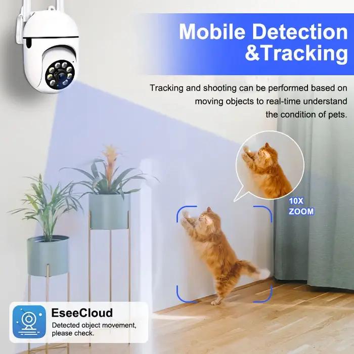 Caméra WiFi 4MP sans fil intérieur extérieur surveillance maison intelligente vision nocturne 1080P HD