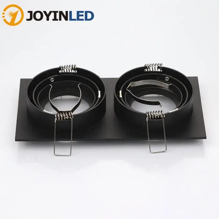 Support de lampe en aluminium à Double tête GU10 MR16, noir, argent, blanc, GU10, cadre de fixation