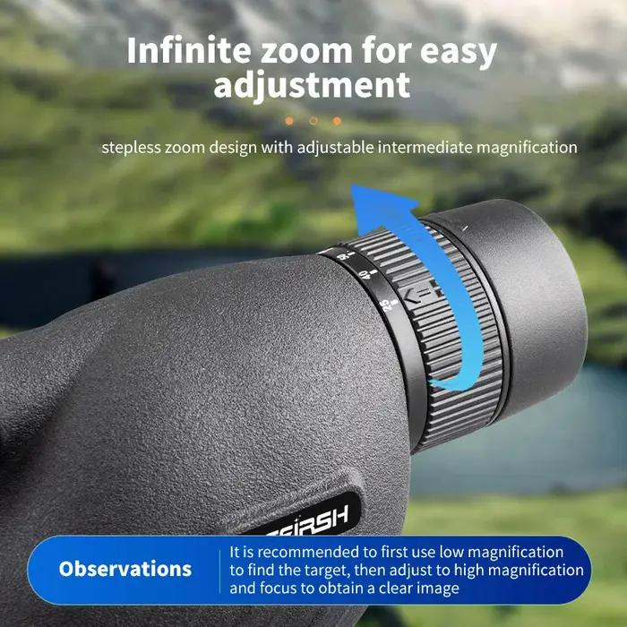 Télescope monoculaire transparent à fréquence variable pour camping extérieur chasse observation ornithologique