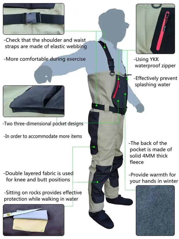 Pêche à la mouche enfants à adultes ouateurs pied en néoprène pour hommes chasse sur radeau séchage rapide imperméable