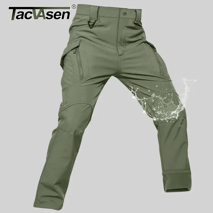 Pantalon hiver chasse TACVASEN IX9 Softshell thermique imperméable cargo homme outdoor chaud