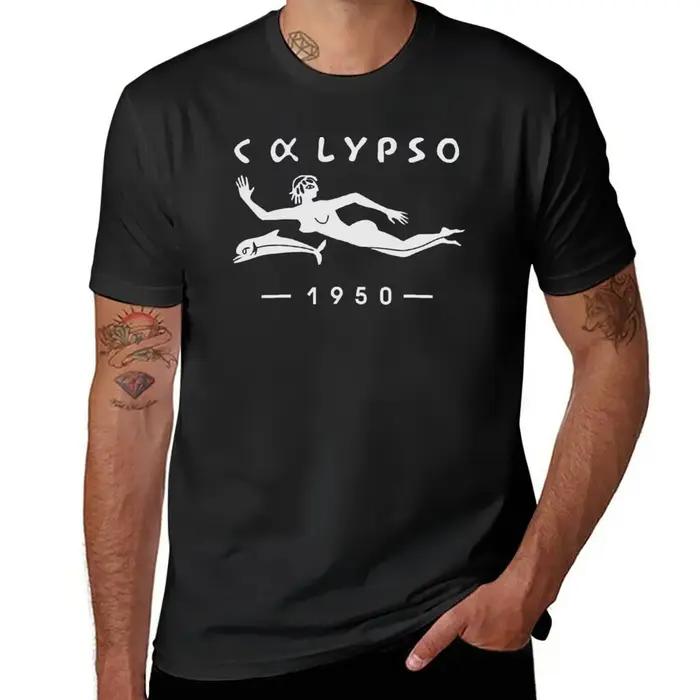 T-shirt graphique imprimé animal pour hommes style streetwear océanique montres Calypso Jacques Yves Cousteau quatre saisons décontracté