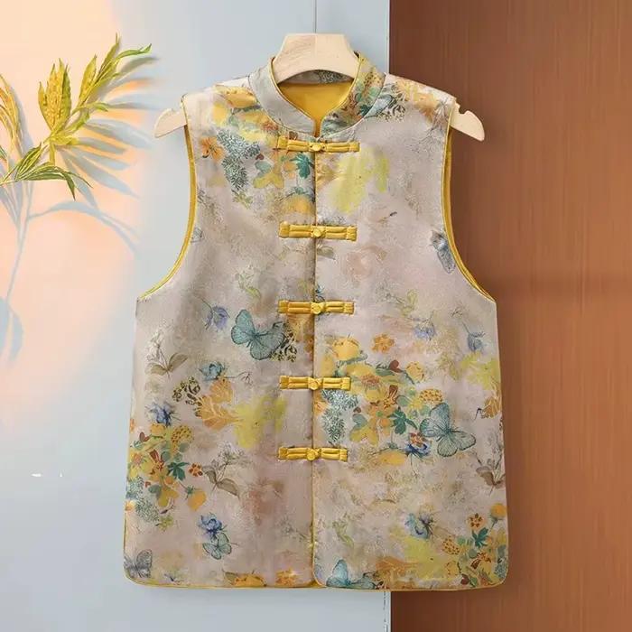 Vêtements traditionnels fins, Streetwear, manteaux de style chinois, gilet pour femmes, vestes, vêtements à la mode, Style ethnique, qualité Vintage