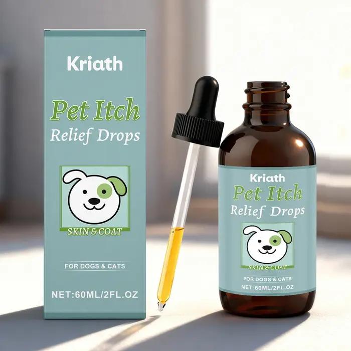 Gouttes de collagène pour animaux de compagnie, pour peau sèche et démangeaisons, pour chien et chat