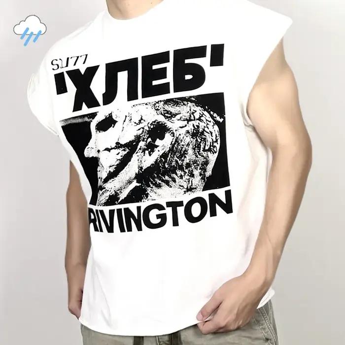 2026 été surdimensionné RRR-123 manches découpées T-Shirt hommes femmes graphiques imprimer