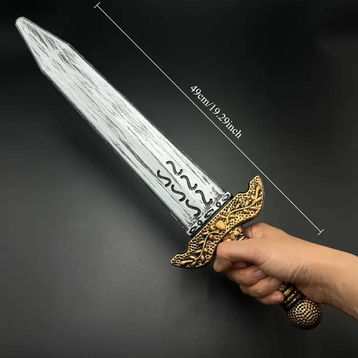 Épée viking romaine de 49 cm en plastique écologique pour Halloween, accessoires de performance, arm