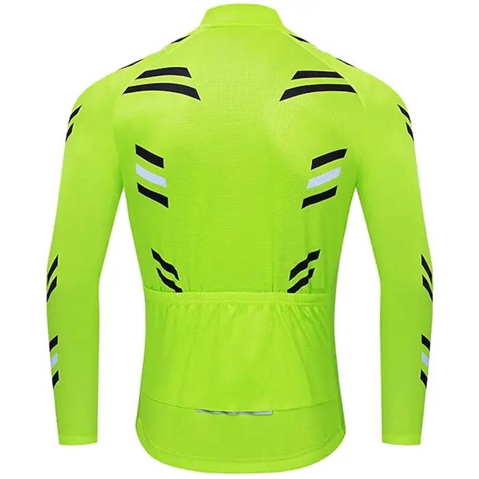 Maillot de cyclisme en polyester à séchage rapide pour homme, haut à manches longues, sublimation pe