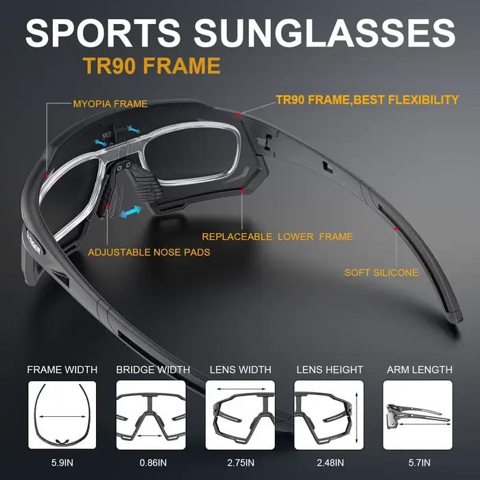 Lunettes de soleil polarisées pour hommes, cyclisme, protection UV400, sport, vélo, course vtt, X-TI