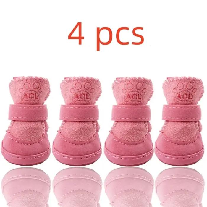 4 pièces/ensemble chaussures pour chien de compagnie